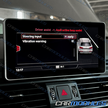 Remote Activation of Audi Active Lane Assist system for MLB Audi vehicles